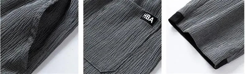 Summer Casual Ice Silk Short Sleeve T-Shirt Shorts Set for Men Fashionable Two-Piece Outfit Lightweight Sportswear Combo.