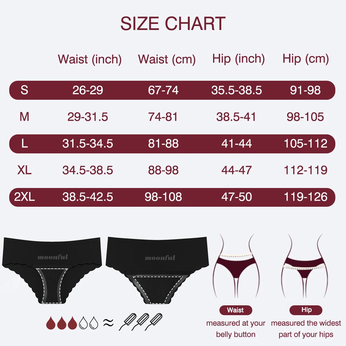 Seamless Period Underwear Menstrual Cycle Absorbent Underwear for Women Heavy Flow Leak Proof Menstrual Panties for Menstruation.