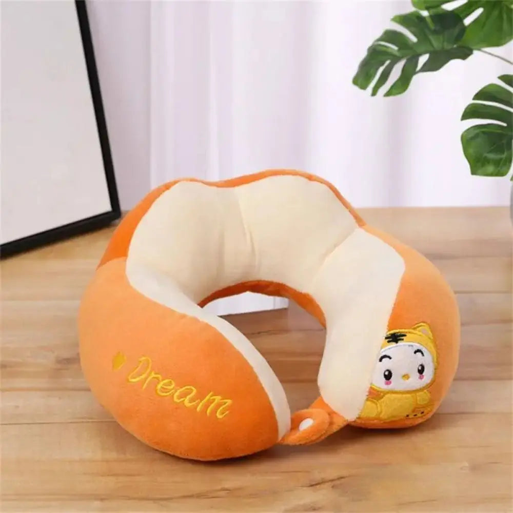 U-Shaped Pillow Cute Headrest Pillow Neck Car Sleeping Pillow Household Neck Protection Detachable Washable Neck Pillow.