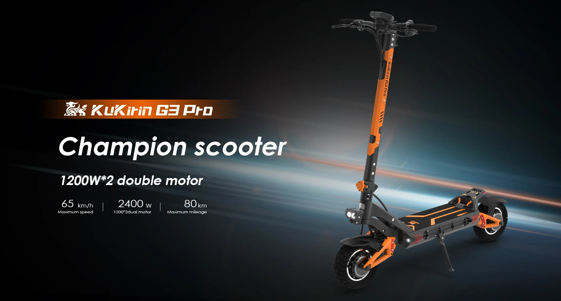 Kukirin G3 Pro Electric Scooter Dual Motor 52V23.4AH Large Battery Fast Off-Road 10 Inch 80km Long Endurance Electric Scooter.