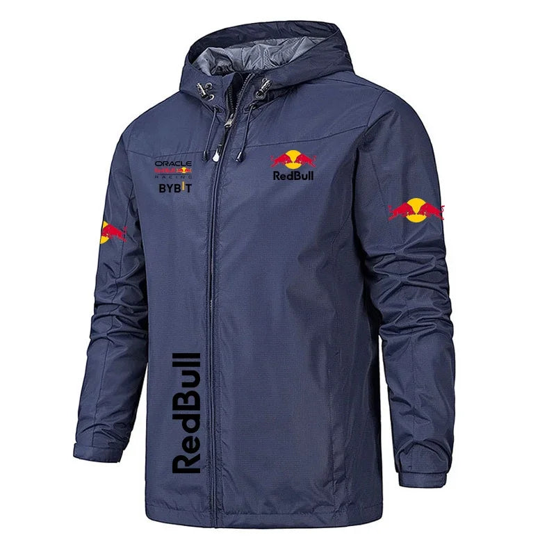 2026 Spring Autumn Motorcycle Jacket Red Bull Logo Printed Jacket Autumn Men's Zip Jacket Red Bull Logo Men's Jacket S-5XL.