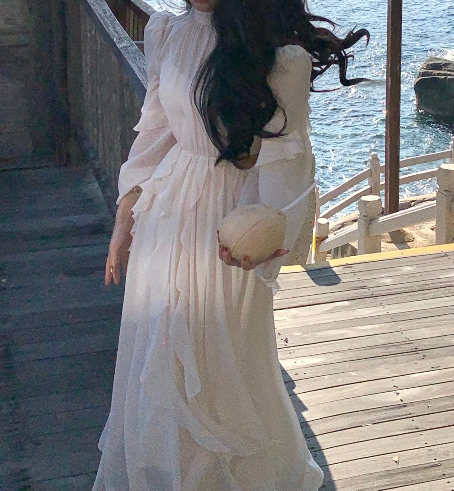 Strand Stil Chiffon Y2k Mini Kleid Büro Dame Casual Langarm Elegante Einteilige Kleid Koreanische Mode Kleidung Sommer 2023