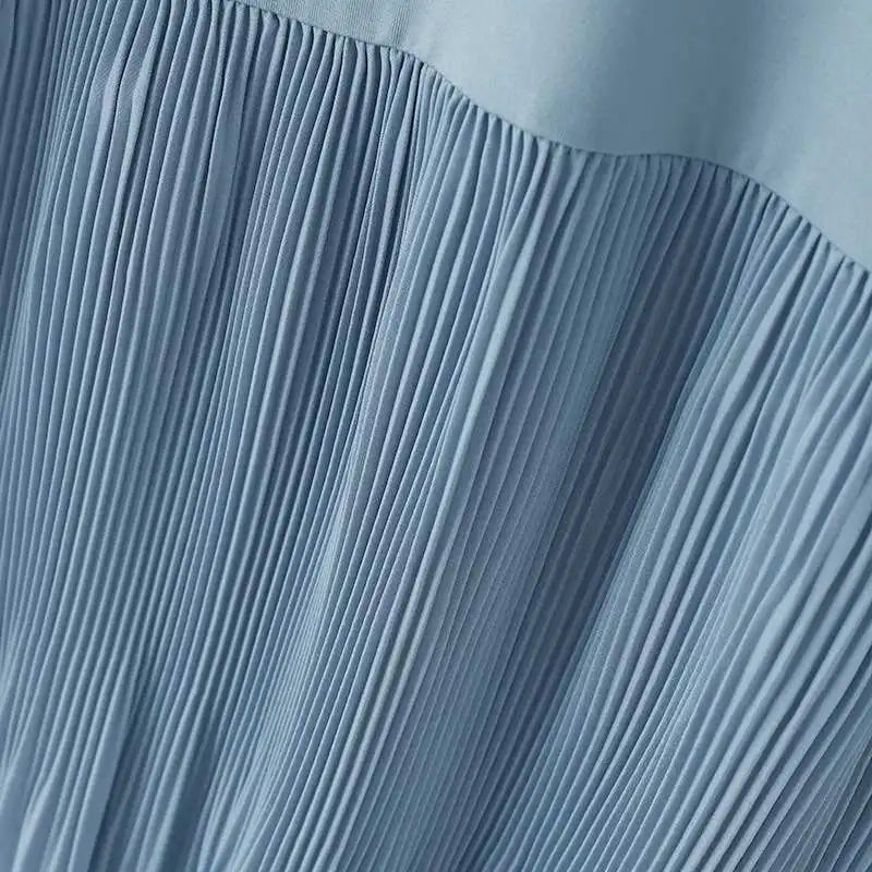 Zanzea lässig solide plissierte Kleid Frauen Sommer Kurzarm knielange Robe 2024 koreanische lose einfache Patchwork Vestido Overs ize