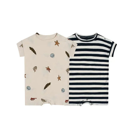 0-24M Neugeborenen Kind Baby Jungen Mädchen Kleidung Drucken Baumwolle Strampler Nette Süße Einteilige Overall Sommer Neue geboren Outfit.