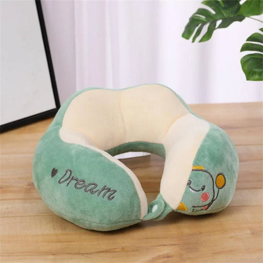 U-Shaped Pillow Cute Headrest Pillow Neck Car Sleeping Pillow Household Neck Protection Detachable Washable Neck Pillow.