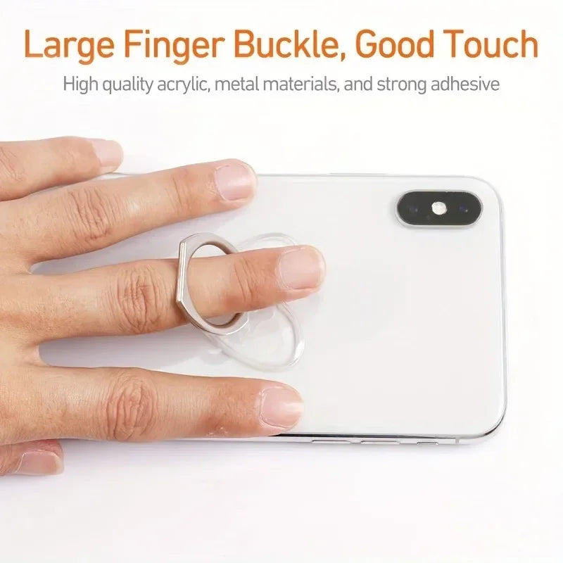 Transparent Cute Animal Round Phone Stand Foldable 360 Rotating Mobile Phone Ring Holder Smart Phone Accessories.