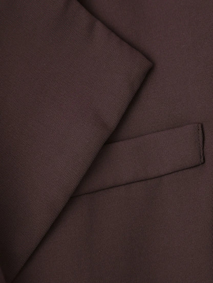 TRAFZA Frauen Elegante Feste Revers Zwei Tasten Anzug Jacke Mode Lange Hülse Dünne Kurze Mäntel 2024 Neue Casual Büro Dame Blazer.