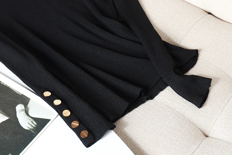 2025 weibliche Dünne Gestrickte Weiche Jumper Tops Herbst Winter Frauen Casual Pullover Pullover Taste Lange Hülse O-ansatz Chic Pullover.