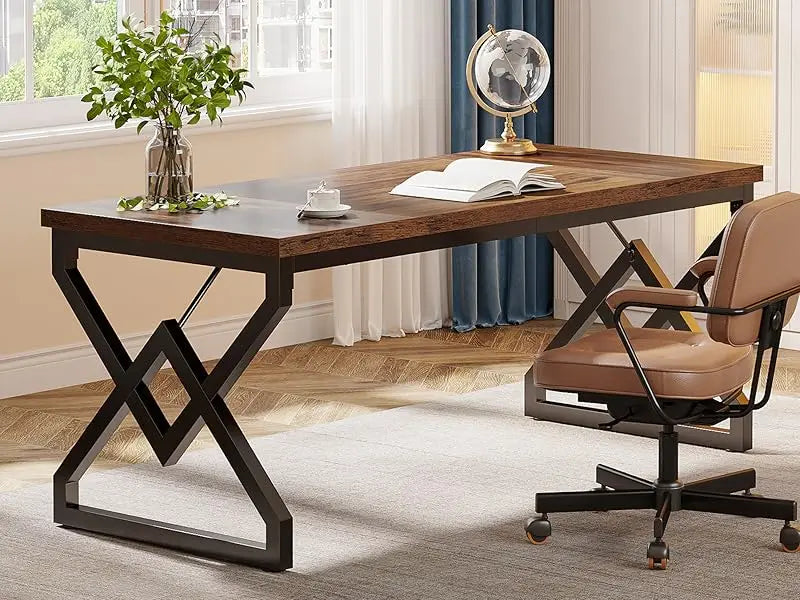 Schreibtisch, 160 x 70 x 75 cm, großer Büro-Computertisch, moderner, einfacher Arbeitsplatz, Chefschreibtisch für das Heimbüro im Arbeitszimmer