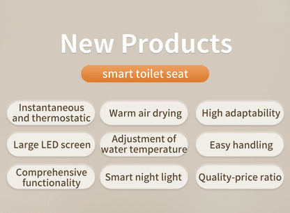 Intelligenter elektronischer Toilettensitzbezug – kabellose Fernbedienung, 3-in-1-Warmsystem, wassersparend – beheizt, trocken, waschen für modernes Badezimmer