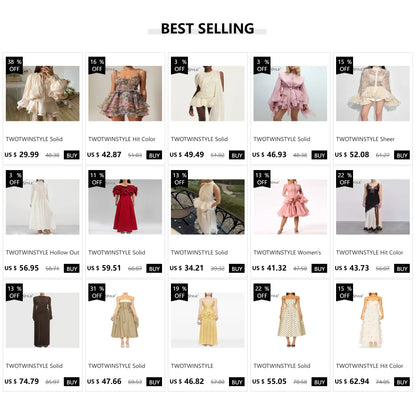 TWOTWINSTYLE Elegante Schwarz Kleid Für Frauen Quadrat Kragen Ärmellose Hohe Taille Solide Patchwork Bowknot Midi Kleider Weiblichen Stil.