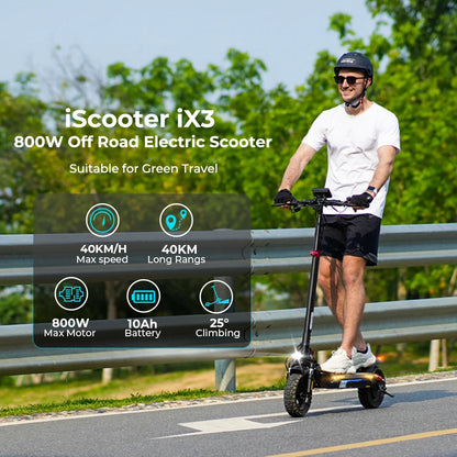 iScooter ix3 Foldable Adult Electric Scooter E-Scooter 40 KM/H Electric Kick Scooter 800W Skateboards 48V 10Ah Kickboard.