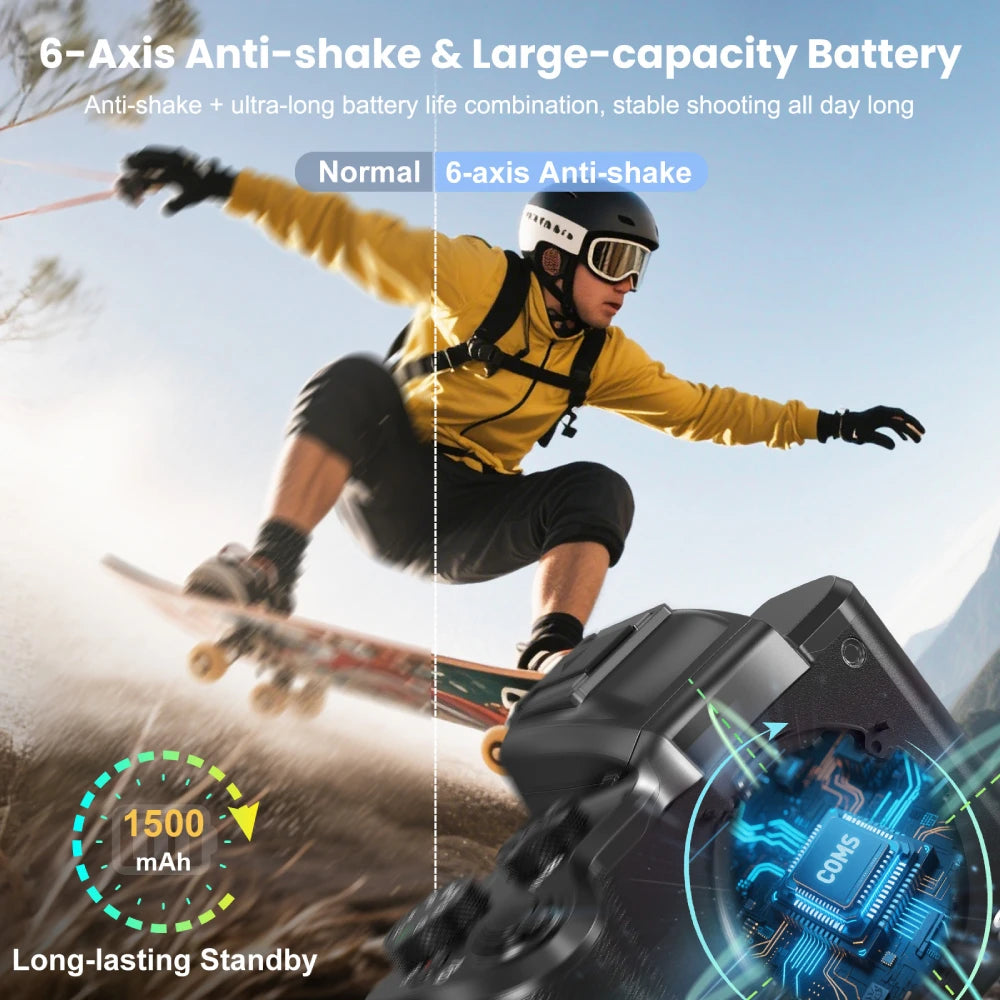 8K Digital Camera for Photography, Front And Rear Dual lens Vlogging Camera with Autofocus, WiFi Touchscreen 16X Digital Zoom.