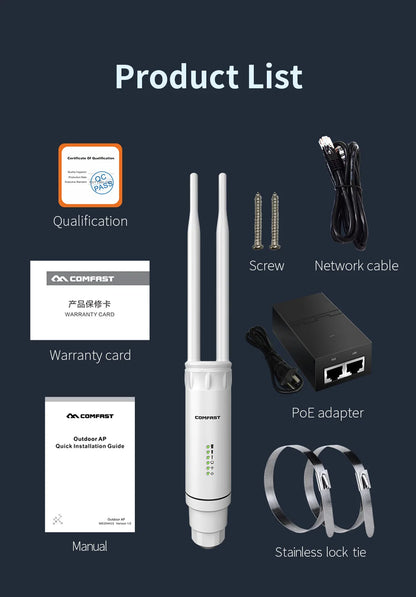 COMFAST AC1200/AC1300 Outdoor AP Router 2.4G/5G Dual Dand Long Range signal Extender Amplifie wireless WiFi Repeater waterproof.