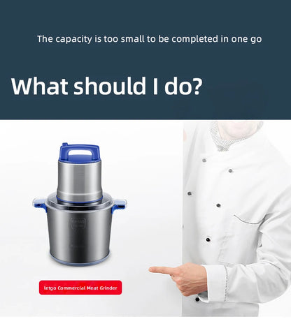 DIVEDEER Meat grinder household electric stainless steel cooking stirring garlic mince mince machine small garlic puree.