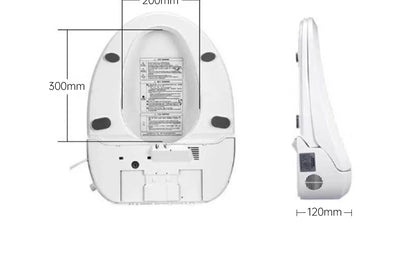 Intelligenter Bidet-Toilettensitz für Badezimmer, beheizter Sitz, langsames Schließen, warmer Trockner, hinten vorne, waschbar, warmes Wasser, Fernbedienung, Nachtlicht