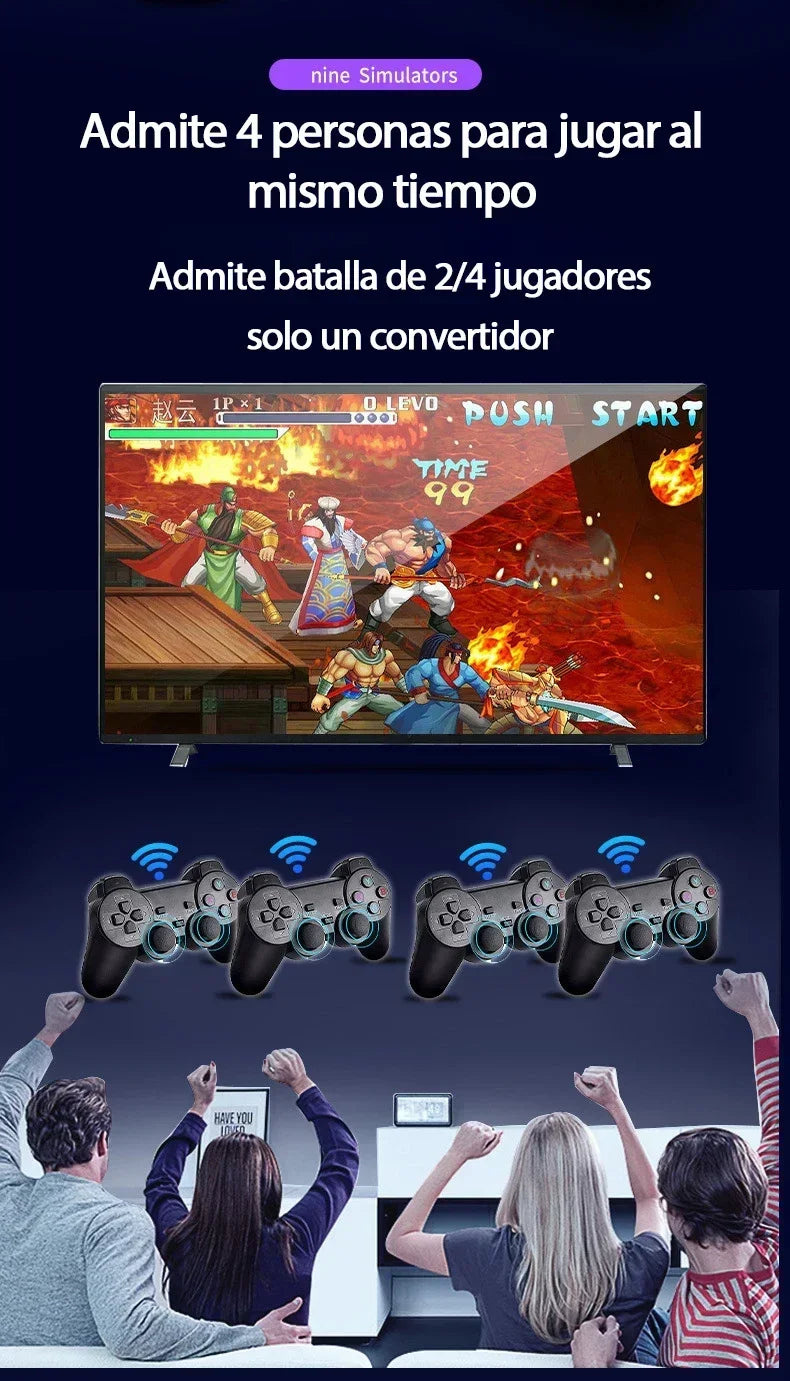 Retro Video Game Console Stick M8 Wireless Controller 4K 20000 Emulators 9 Built-in Games PS1 Compatible Gift for Kids.