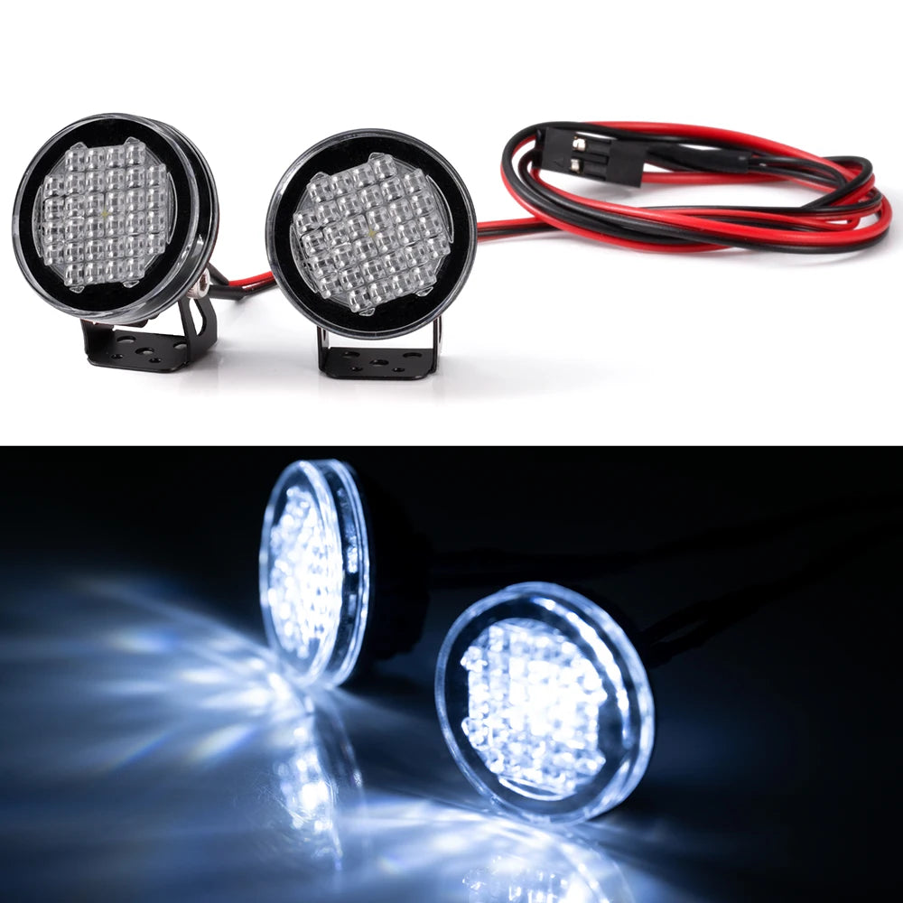 AXSPEED 1Set LED Lights Headlights Spotlight for TRX-4 TRX-6 Axial SCX10 90046 Wraith 1/10 RC Car Decoration Parts Accessories