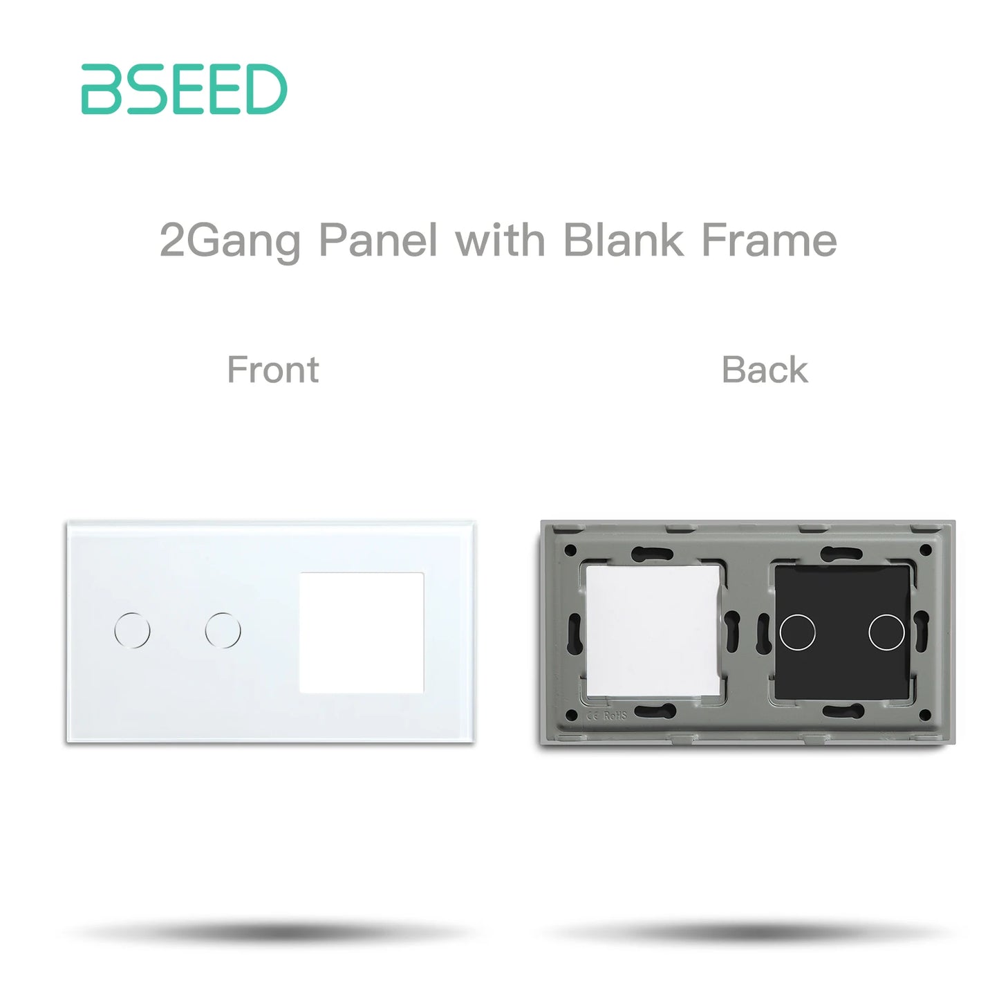 BSEED Wifi 1/2/3Gang Touch Smart Switches Funktion Teile Tuya Smart Leben App Kompatibel EU Buchse glas Front Panels Ersatzteile.