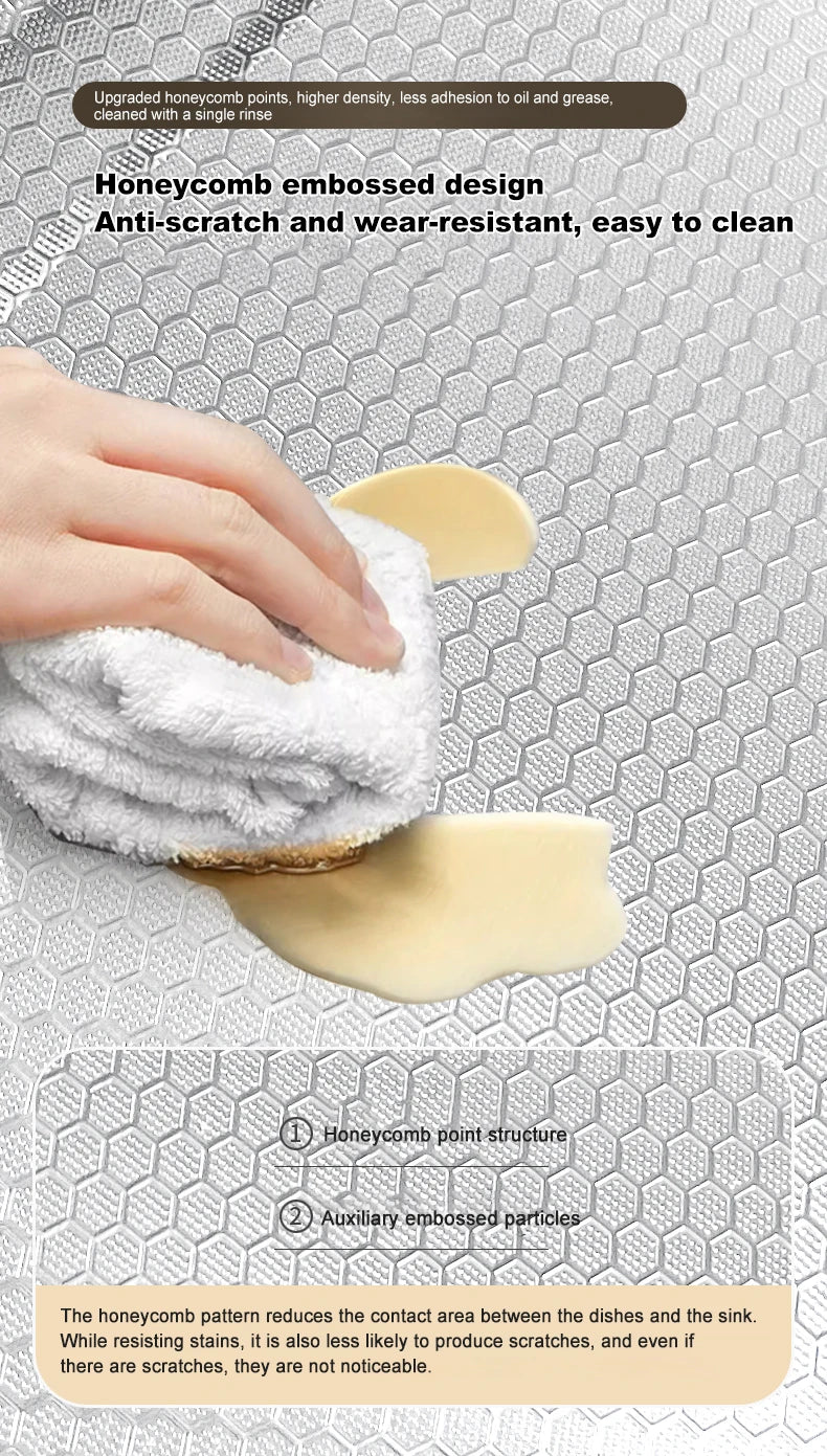 304 Stainless Steel Kitchen Sink Silver Embossed Large Single Slot Home Improvement Multifunction Wash Basin For Kitchen