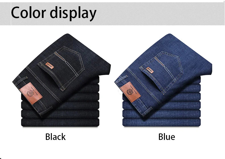 New Men Classic Jeans Jean Homme Pantalones Hombre Men Mannen Soft Black Biker Masculino Denim Overalls Mens Pants Size 32-38.