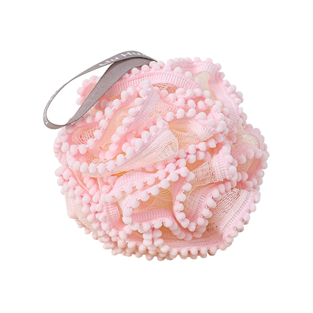 Weiche Mesh Bad Schwamm Bälle Haut Reinigung Pinsel Dusche Puff Körper Reiniger Peeling Wäscher Bad Blume Bade Zubehör