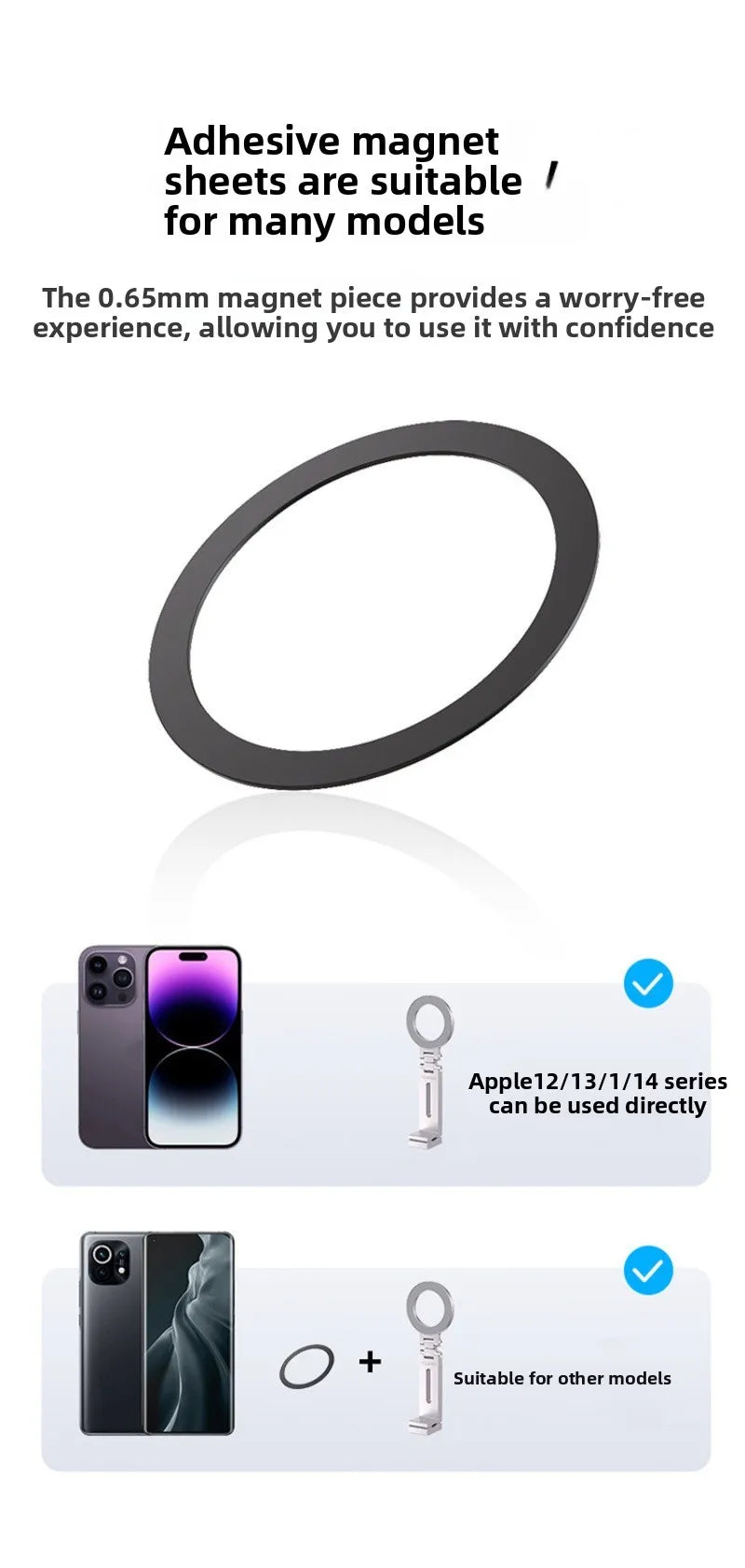 Universal Magnetic Phone Holder Travel Essentials Multi-axis Rotation Hands-Free Airplane Phone Mount Desktop Clip for Phone.