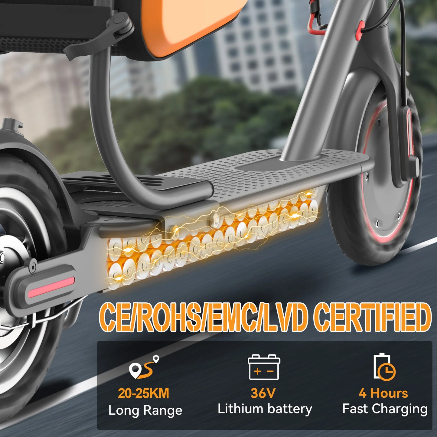 JUICEASE 350W Electric Scooter 350W Motor 36V 25KM Long Range 8.5Inch 31KM/H with Seat Storage Box Smart App Foldable Escooter.