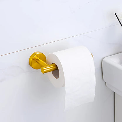 Badezimmer-Hardware-Set aus gebürstetem Gold, Handtuchhalter aus Edelstahl 304, Handtuchring, Toilettenpapierhalter, Kleiderhaken, Badezimmer-Zubehör