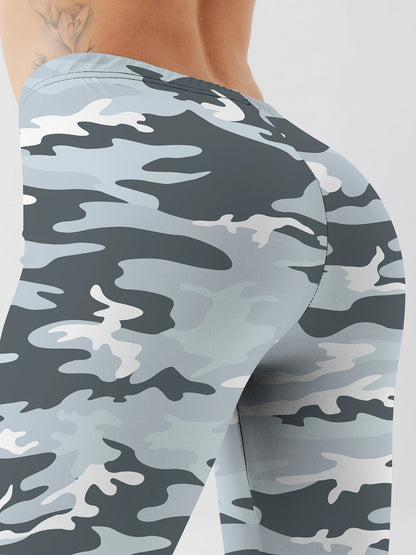 Fashion Women camouflage Leggings For Fitness High Waist Gym Legging Push Up Women navy Leggings