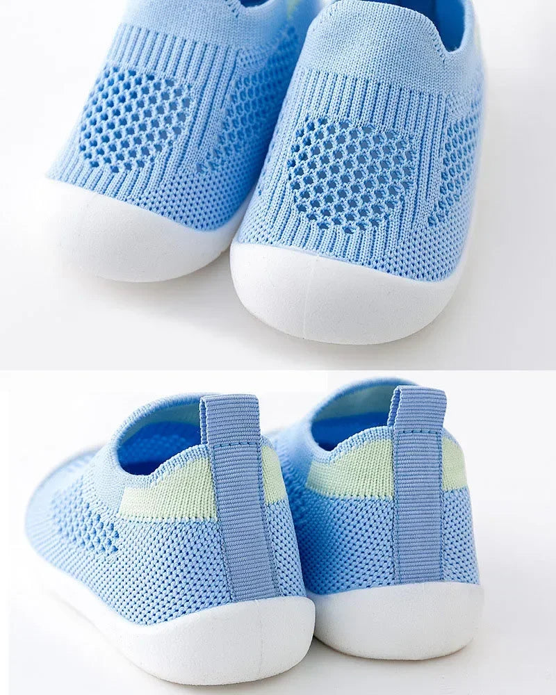Spring Popular New Baby Shoes Mesh Knit Breathable Kid Girls Boys 0-3T Summer Slip-On Casual Sneakers Toddler Non-Skid Prewalker.