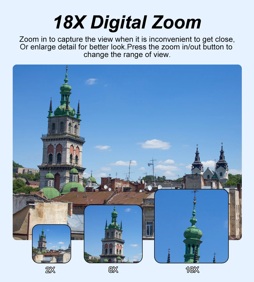 Ourlife AC600 Digital Camera 4K 64MP UHD Cameras 18X Digital Zoom 180° Flip Screen Vintage Vlogging Camera for YouTube Autofocus.