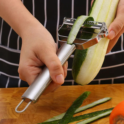 Kitchen Vegetable Peeler Stainless Steel Melon Planer Double-Head Peeler Household Multiple-Function Fruit And Vegetable Peeler.