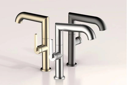 VGX Bathroom Faucets Stainless Steel Basin Mixer Sink Faucet Gourmet Washbasin Tapware Hot Cold Water Tap Brushed Gold Grey