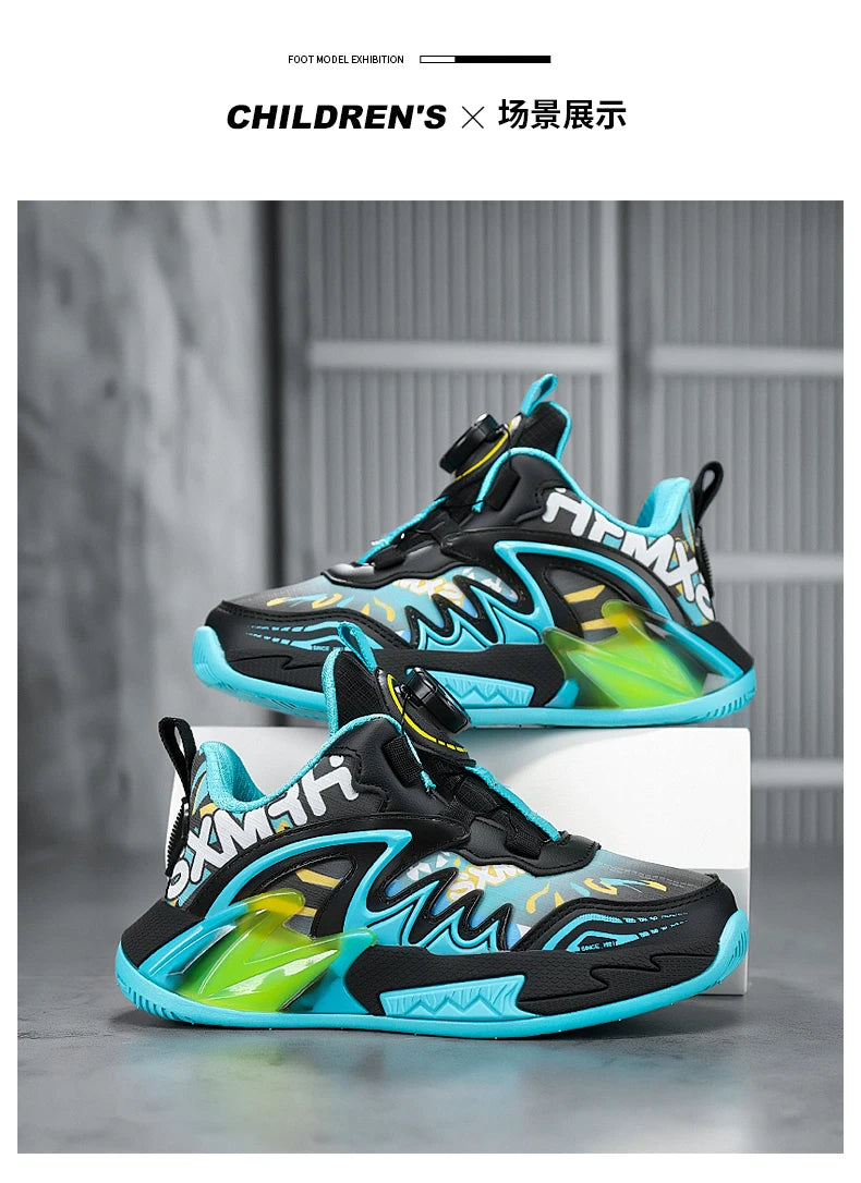 Luxury Boys Sneaker Children Origin Shoes 2025 Autumn New Fashion PU Leather Kids Basketball Shoes High Top Sneaker for Boys.