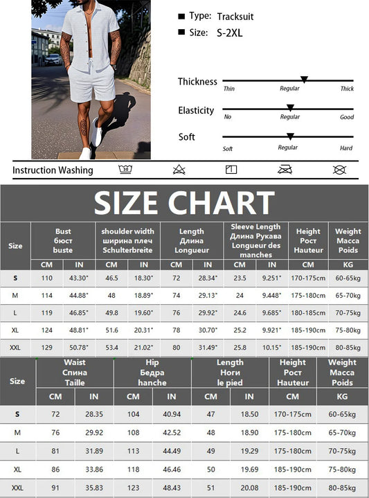 Men's Solid Color Loose Short Sleeve Shorts Suit Sports Fitness Casual Top Beach Shorts Men's Suit Summer Fashion Trend.