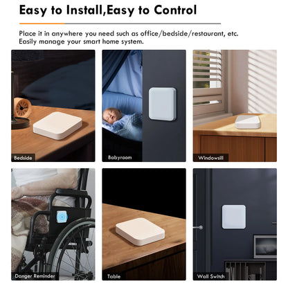 GIRIER ZigBee Szenenknopfschalter, intelligenter Szenencontroller für die Heimautomation, Multi-Szenario-Verknüpfungsschalter, funktioniert zu Hause.