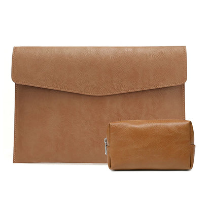 Sleeve Case for ( MacBook Mac Book iPad ) Air M1 M2 Pro 13 3 13.6 14 2 12 9 Inch Cover Bag Leather Men's Folder 2022 2021 2020