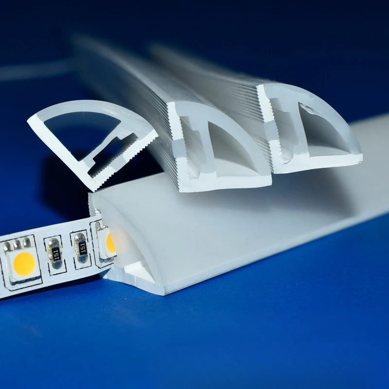 1-10m 90° Glowing LED V-Type Neon Silicone Tube Rope Lamp Flexible Waterproof Channel For WS2811 WS2815 Outdoor Neon Strip Light.