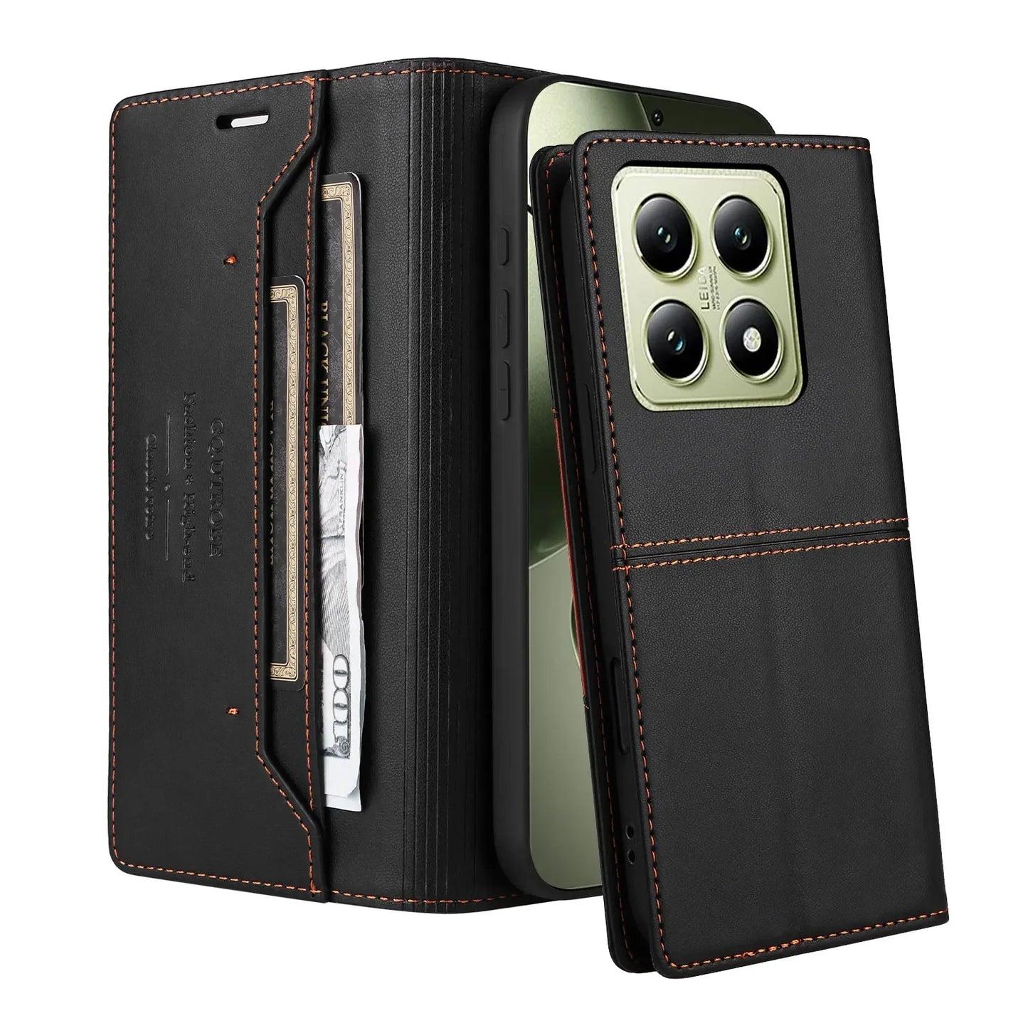 Leather Phone Case for Xiaomi Mi 14T 13T 12T 11T Pro Magnetic Flip Wallet for Mi Poco X7 X6 X5 F6 M6 Pro X3 F3 Card Wallet Cover.