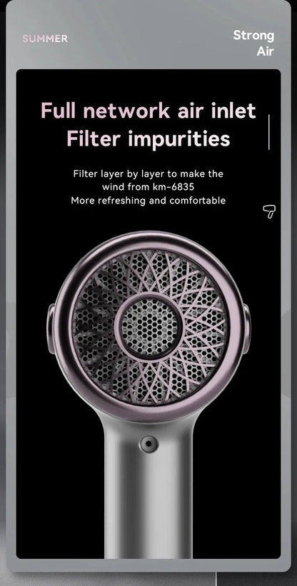 Kemei Professional Travel Hair Dryer Lightweight Design Powerful Fast Drying Compact Blower Dryer Hair Styling Tool Hammer Shape