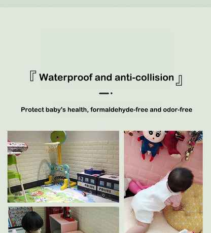 40Pcs 38.5X35cm Imitation Brick Wallpaper Self-adhesive Waterproof Moisture-proof Living Room Bedroom Wall Decoration