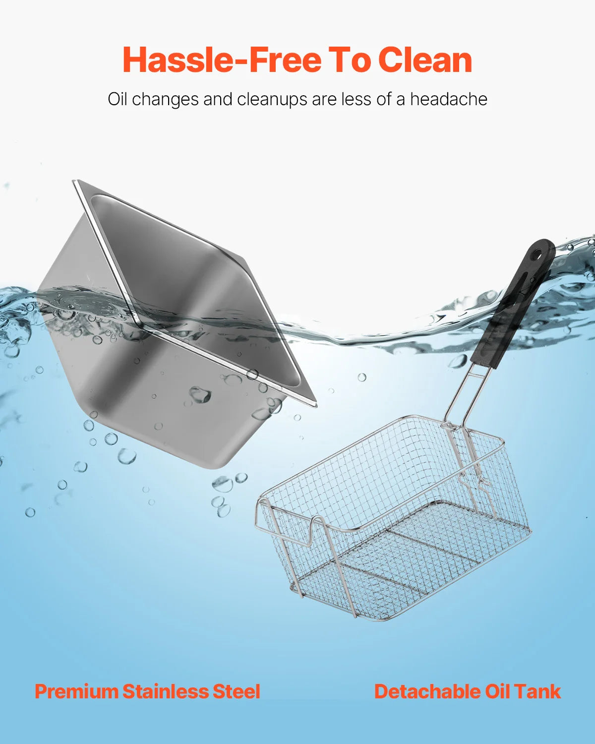 SucceBuy 12L 5000W elektrische Fritteusen, zwei Tanks mit Doppelkorb und Deckel, doppelte Fritteuse, einstellbare Temperaturregelung