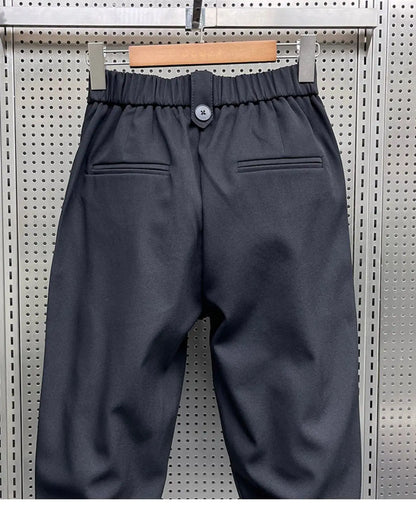 2024 New Spring and Autumn Fashion Brand Wrinkled and Handsome High Waist Button Loose Casual Harlan Suit Pants for Men.