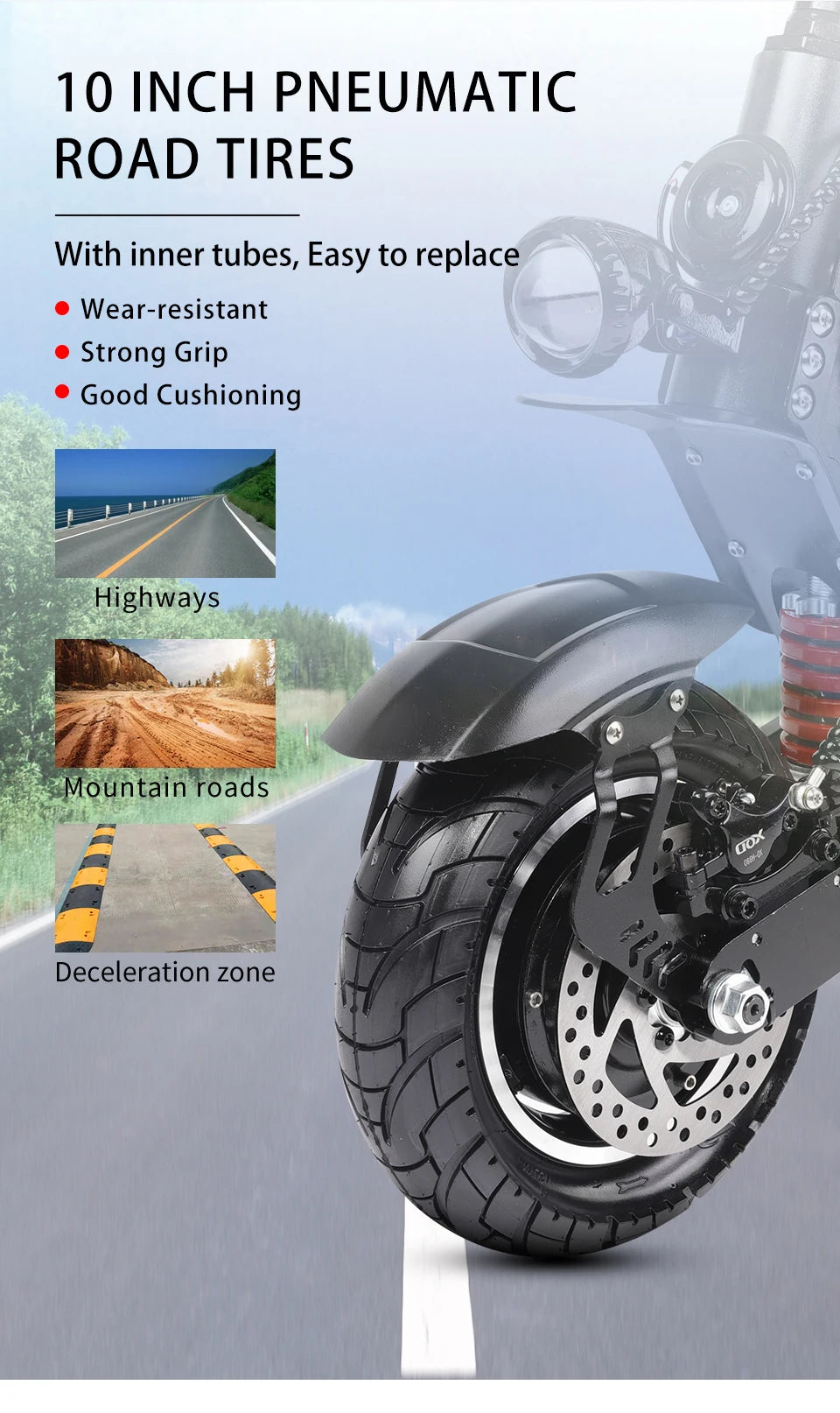 Halo Knight T108 28.8Ah 1000W Dual Motor Faldable Electric Scooter 65KM/H Max Range 60KM On-Road Tire E Scooter with Suspension.