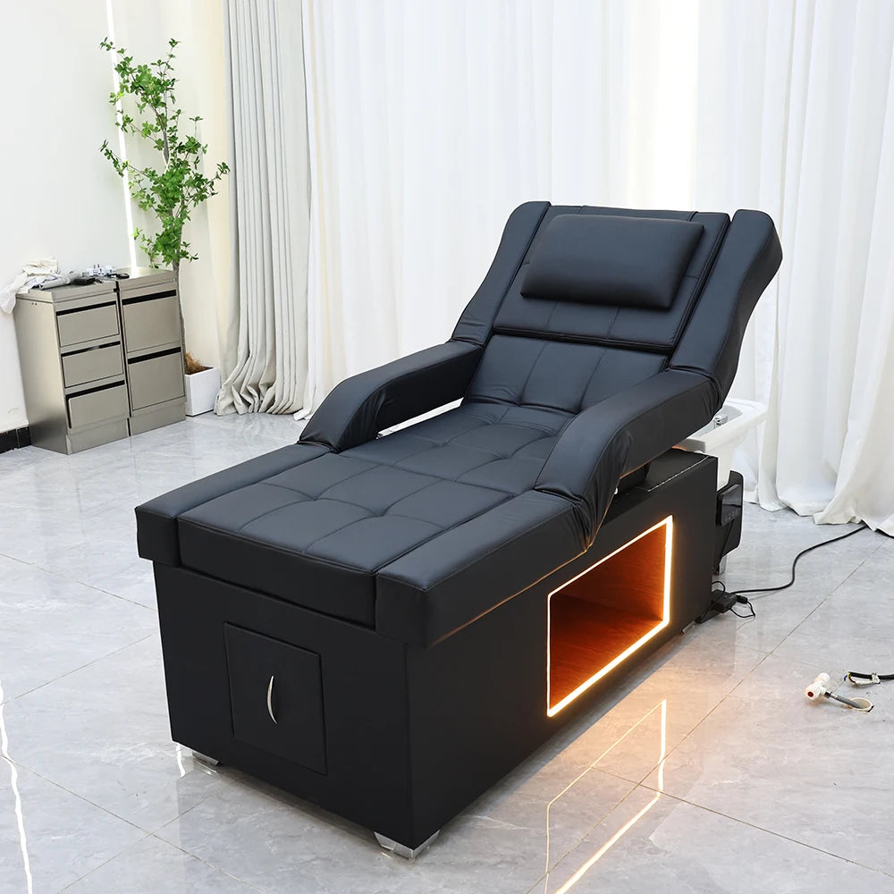 XinSheng Head SPA Salon Haarwaschbett Shampoo-Bett Thai-Massagetisch Barbershop Kommerzielle Möbel mit Fußbadbecken