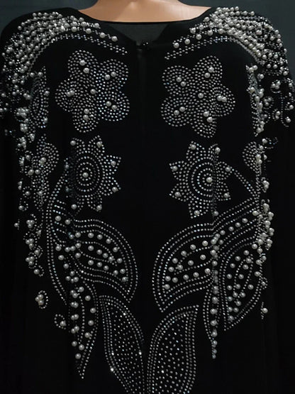 Abayas Für Frauen Dubai Luxus 2024 Chiffon Boubou Muslimischen Mode Kleid Kaftan Marocain Hochzeit Party Anlässe Djellaba Frauen.