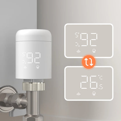 AVATTO 1~6PCS Tuya ZigBee TRV Radiator Actuator Valve,Smart Thermostat Temperature Controller Works With Alexa,Google Home,Alice.