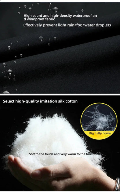 Top Grade Designer New Brand Men Parka Jacket Thick Casual Fashion Windbreaker Hooded Bubble Coats Long Mens Clothes 2025.