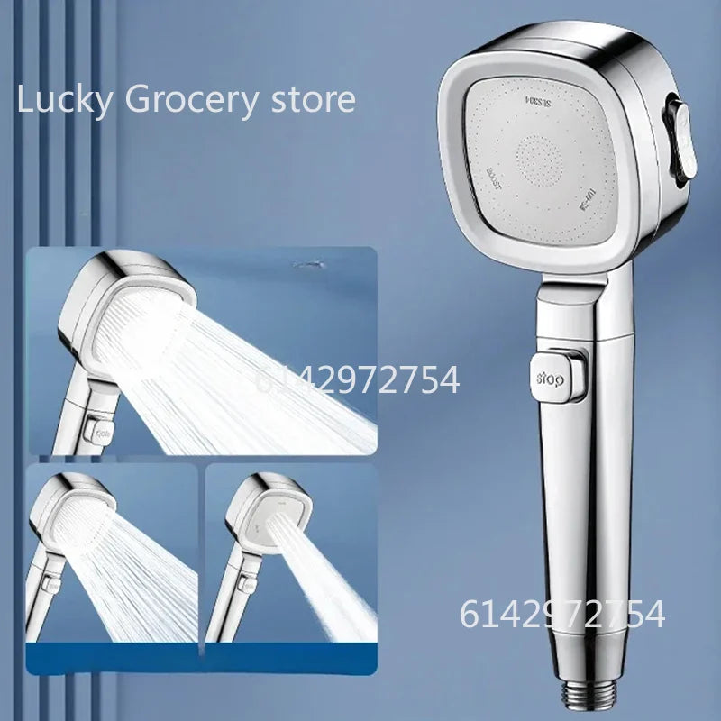New High Pressure Shower Head 3 Modes Adjustable Filter Shower Head Set Smart Bathroom Shower Head Accessories Sprayer 2025